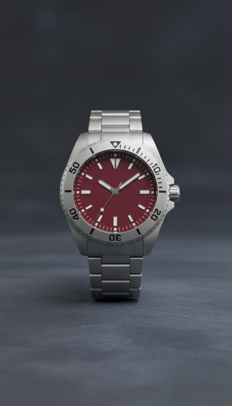 Stainless steel bold watch